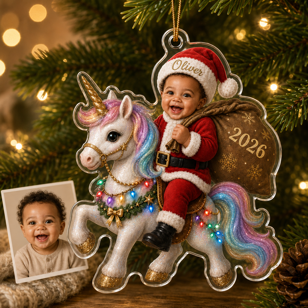 Custom Photo Baby Animal Unicorn