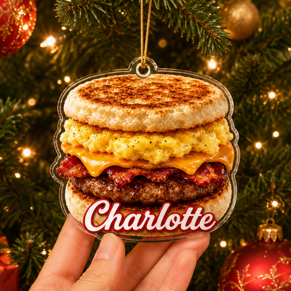 Breakfast Custom Name Breakfast Sandwich Acrylic