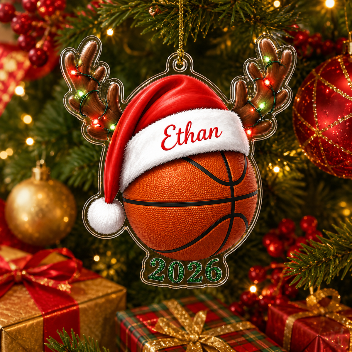 Christmas Sports 2026 Basketball Acrylic