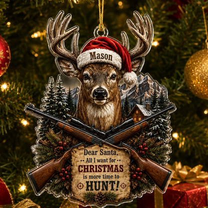 Personalized Hunting Christmas Buck Acrylic