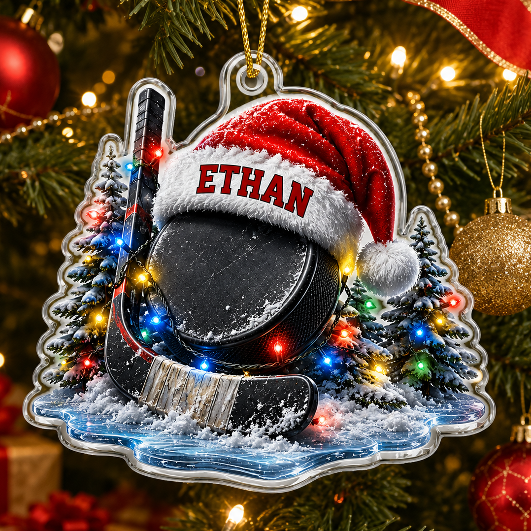 Custom Sports Christmas Acrylic - Ice Hockey