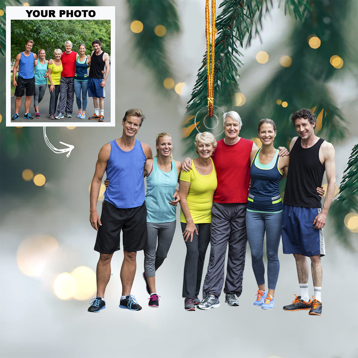 Custom Photo Horse Riding Equestrian Ornament | Custom Photo Family Acrylic Christmas Tree Decoration Gift THH22