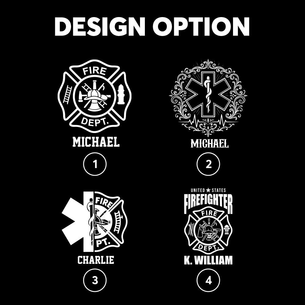 Personalized Firefighter Decanter With Whiskey Glasses Set, First Responder Gift, Firefighter Maltese Cross Decanter, Fireman Gift TNN017