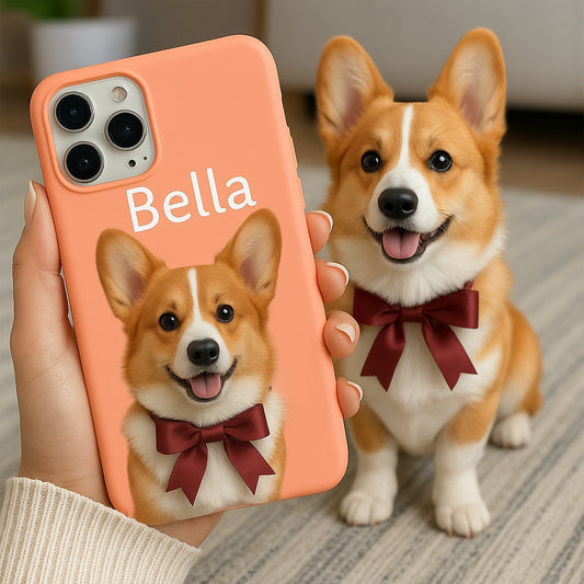 Custom Pet Photo Phone Case – Personalized Gift for Dog Moms & Cat Dads THUC9908