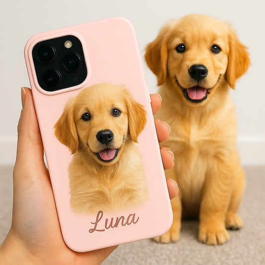 Custom Pet Photo Phone Case – Personalized Dog or Cat Memorial Gift for Pet Lovers THUC9901