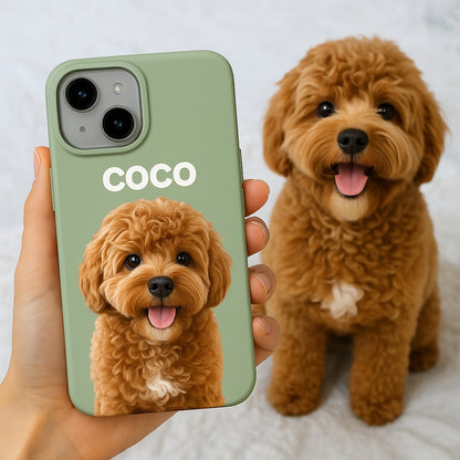 Custom Pet Portrait Phone Case – Unique Memorial Gift for Dog & Cat Owners THUC9904