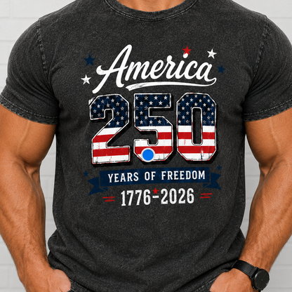 USA 250th Birthday T-Shirt 1776–2026 Patriotic Freedom Shirt THUC99