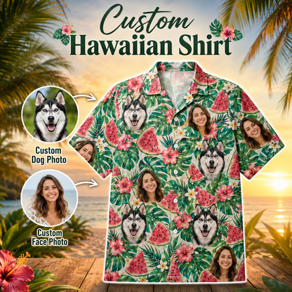Personalized Hawaiian Shirt With Custom Dog Photo, Pet Parent Summer Gift THUC99