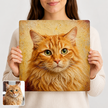 Custom Pet Portrait Metal Print – Personalized Dog Wall Art From Photo Gift For Pet Owner THUC99