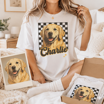 Personalized Dog Photo Unisex Wash T-Shirt, Custom Pet Shirt | Gift For Dog Lovers THUC99