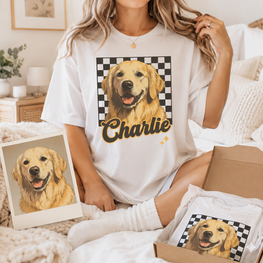 Personalized Dog Photo Unisex Wash T-Shirt, Custom Pet Shirt | Gift For Dog Lovers THUC99