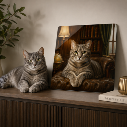 Custom Dog Portrait Metal Wall Art – Personalized Photo Pet Print Gift For Pet Lover THUC99