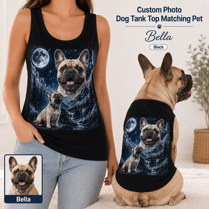 Custom Dog Tank Top and Dog Tank Top Set, Custom Photo Pet Shirt THUC99