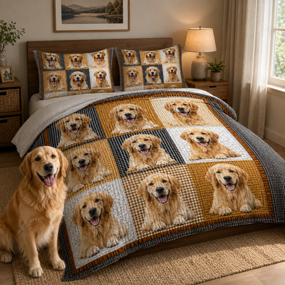 Personalized Dog Bedding Set With Photo, Custom Pet Sheet Set Gift THUC99