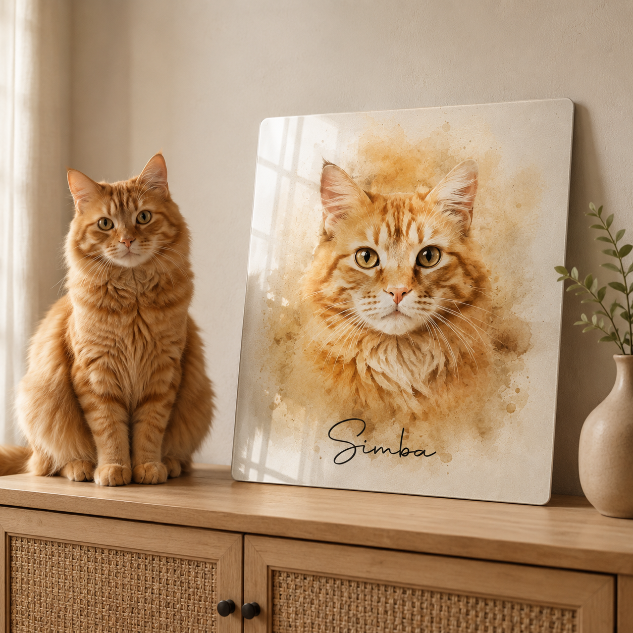 Custom Photo Pet Metal Print – Personalized Dog Portrait Wall Art Gift For Pet Lover THUC99