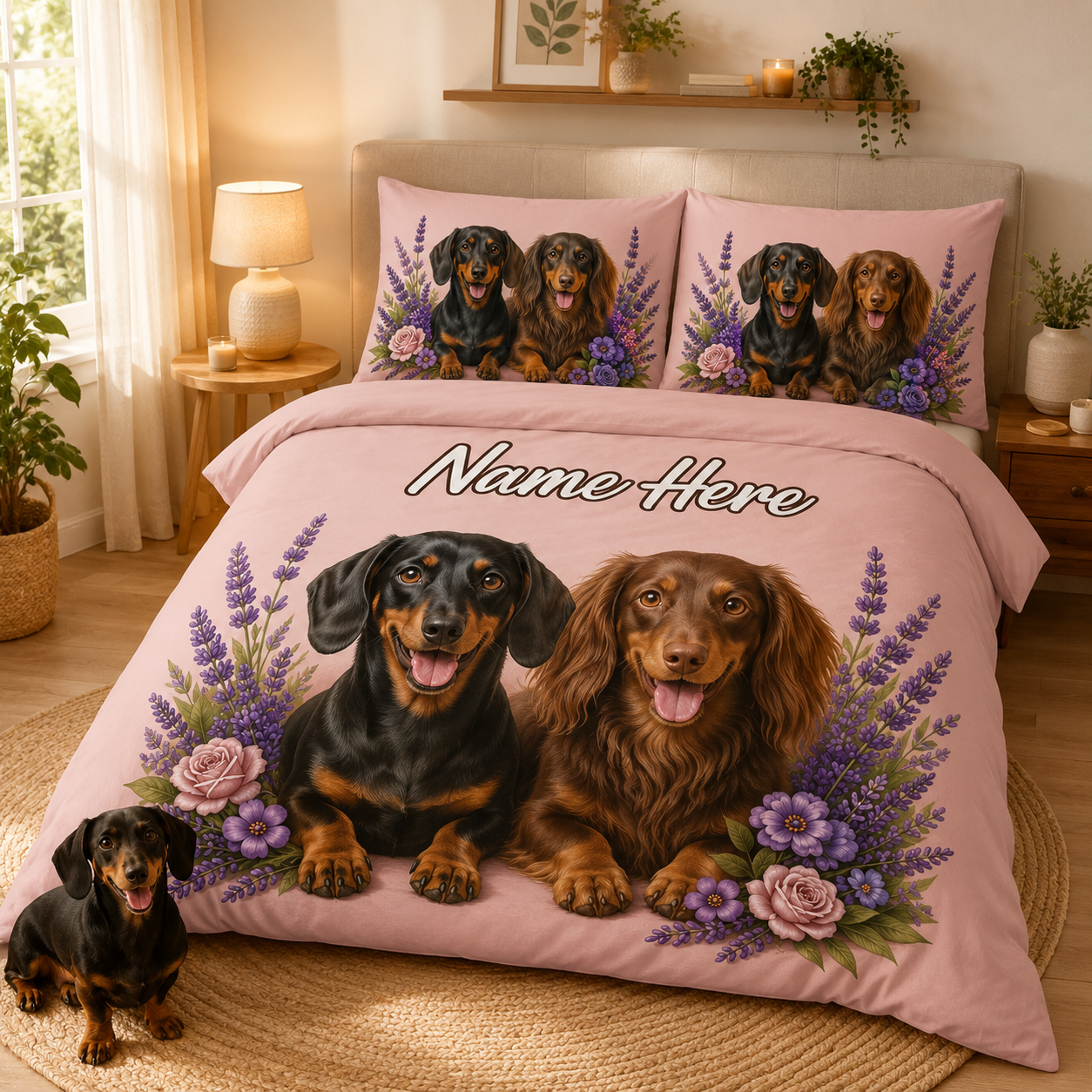 Custom Pet Photo Duvet Set, Personalized Dog Portrait Bedding Gift THUC99