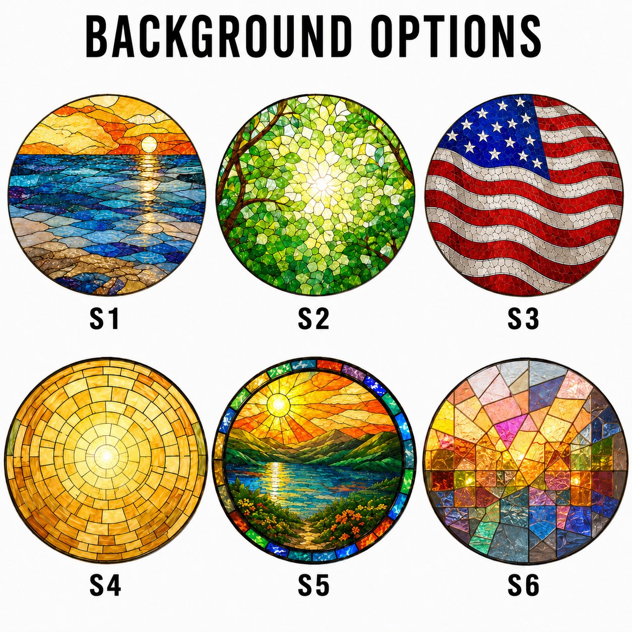 Custom America Dad Photo Stained Glass Suncatcher – Personalized Dad Gifts | Gift For Dad TOM99
