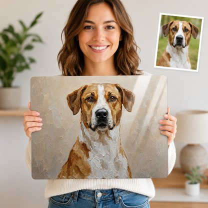 Custom Photo Dog Pet Metal Wall Art Print – Personalized Pet Portrait Gift For Dog  THUC99