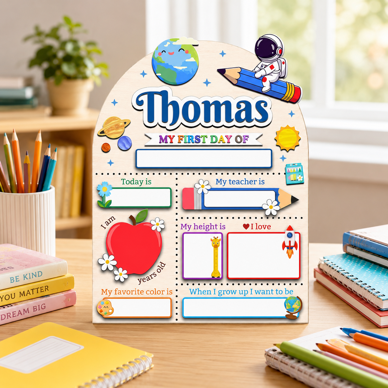 Custom Name First Day Last Day of School Sign, Custom Acrylic School Keepsake THUC99