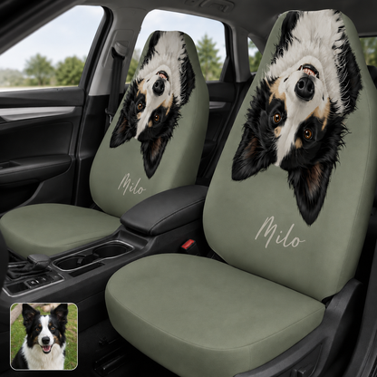 Custom Pet Picture Car Seat Cover, Personalized Dog Lover Seat Protector, All Over Print Gift THUC99