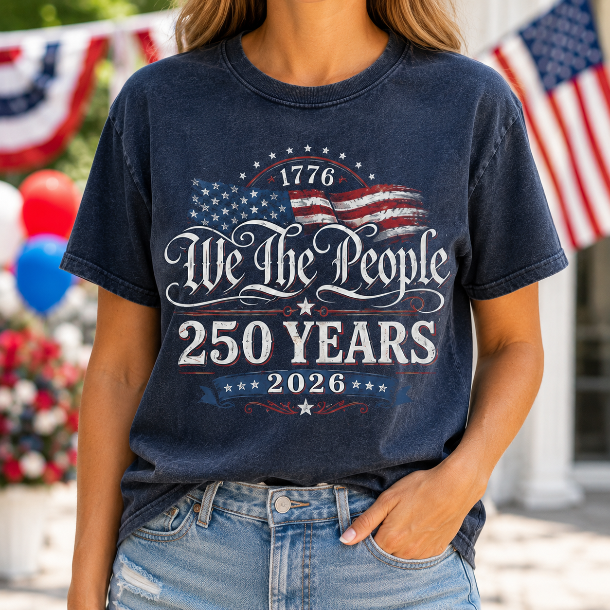 USA Semiquincentennial T-Shirt 1776–2026 America 250 Years Patriotic Tee THUC99
