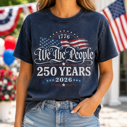 USA Semiquincentennial T-Shirt 1776–2026 America 250 Years Patriotic Tee THUC99