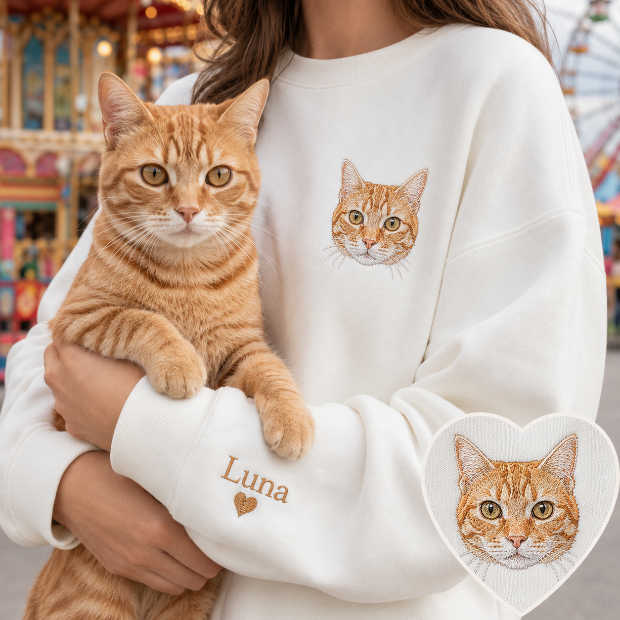 Custom Dog Lover Sweatshirt, Personalized Pet Embroidery Hoodie THUC99