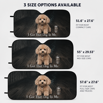 Personalized Pet Windshield Sun Shade, Custom Dog Photo Auto Cover, Cute Car Interior Accessory THUC99