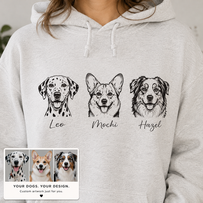 Custom Dog Face Sweatshirt Personalized Puppy Photo Hoodie Funny Gift for Pet Lovers THUC99 (Copy)