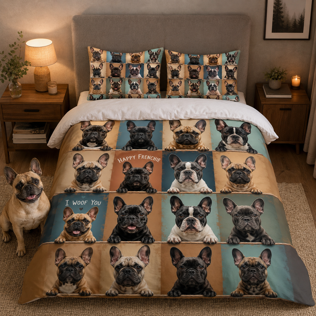 Custom Dog Face Duvet Cover Set, Personalized Pet Lover Gift THUC99