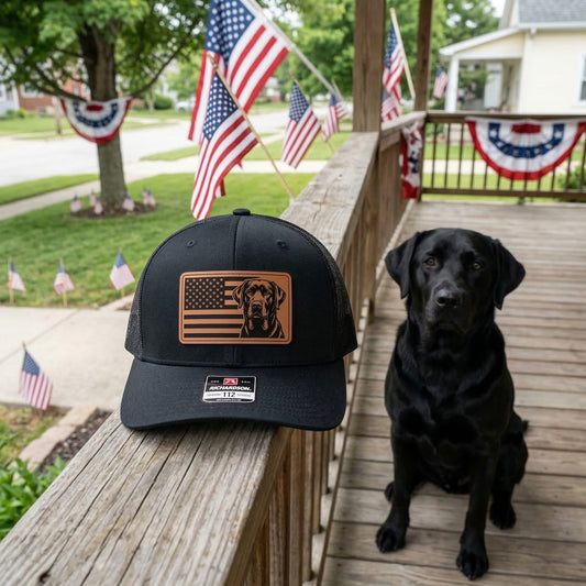 Custom Photo Dog America Trucker Hat – Personalized Dog Patriotic Hat | 4th of July Dog Lover Gift THUC99