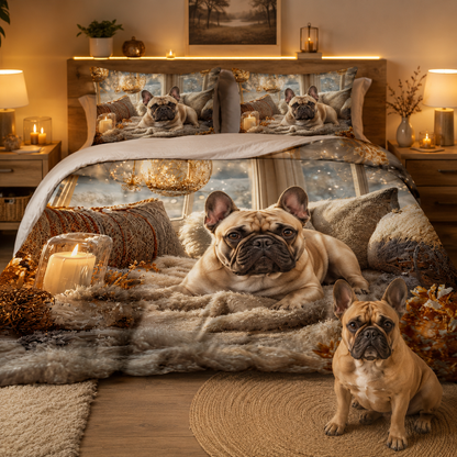 Custom Photo Dog Duvet Cover Set, Personalized Pet Bedding Gift THUC99