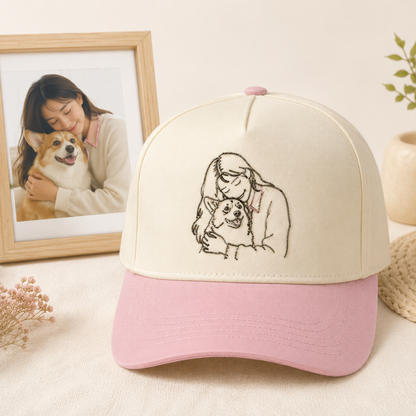 Personalized Pet Portrait Hat, Custom Dog Face Embroidery Hat, Pet Loss Gift THUC99