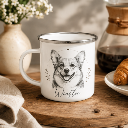 Custom Photo Dog Camping Mug | Gift For Dog Lovers Pa99