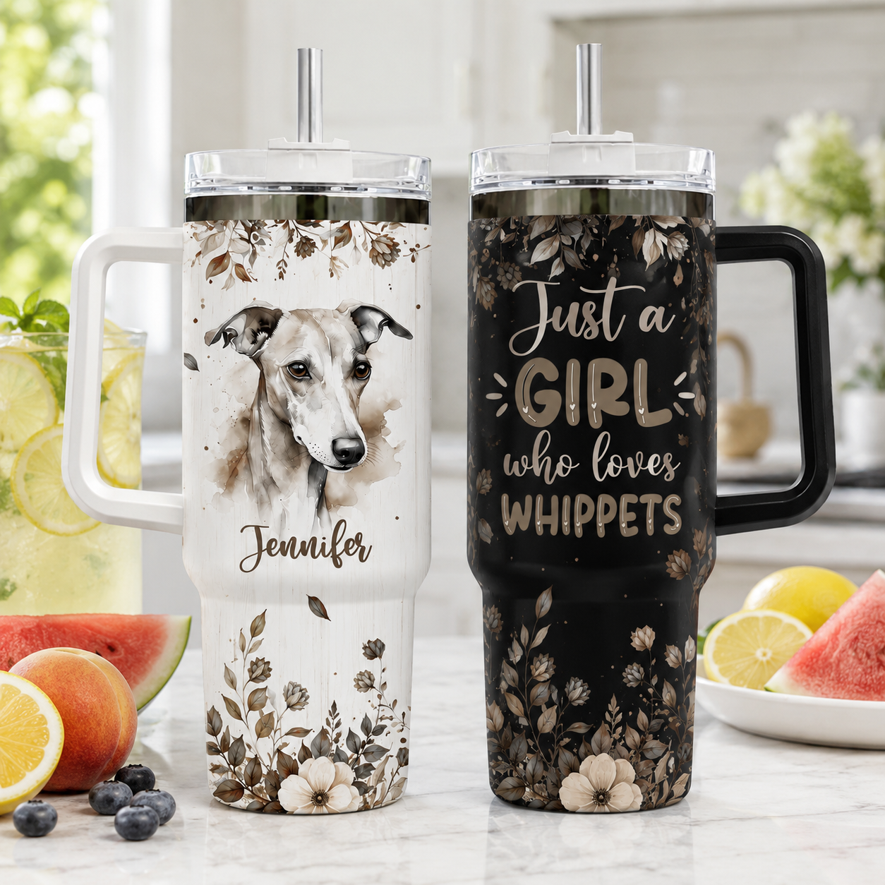 Custom Photo Dog 40oz Tumbler – Personalized Dog Picture Travel Cup for Pet Lovers THUC99