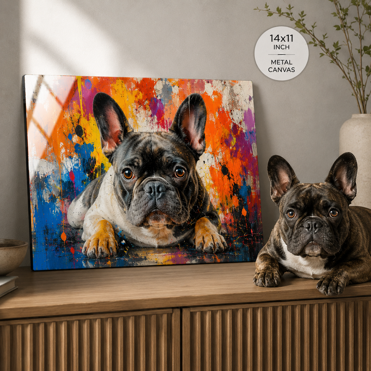 Personalized Pet Metal Wall Art – Custom Dog Portrait Print Gift For Dog Cat Lover THUC99