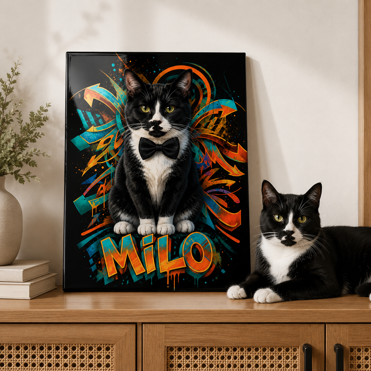Personalized Pet Metal Wall Art – Custom Dog Portrait Print Gift For Dog Cat Lover THUC99