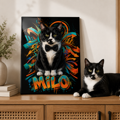 Personalized Pet Metal Wall Art – Custom Dog Portrait Print Gift For Dog Cat Lover THUC99