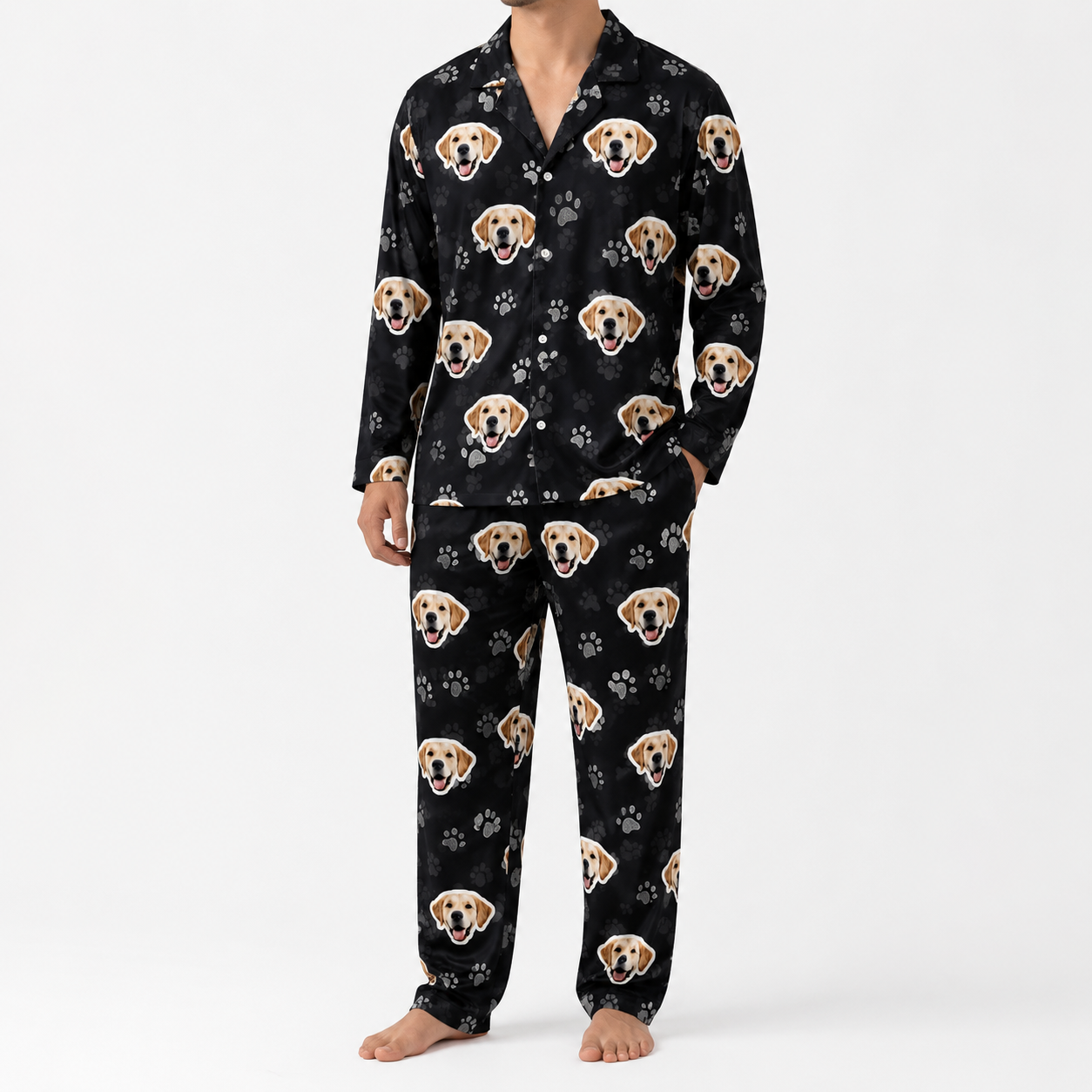 Personalized Dog Face Pajamas Set for Dog Mom and Dog Dad, Custom Pet Photo Sleepwear THUC99 (Copy)