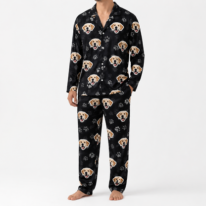 Personalized Dog Face Pajamas Set for Dog Mom and Dog Dad, Custom Pet Photo Sleepwear THUC99 (Copy)