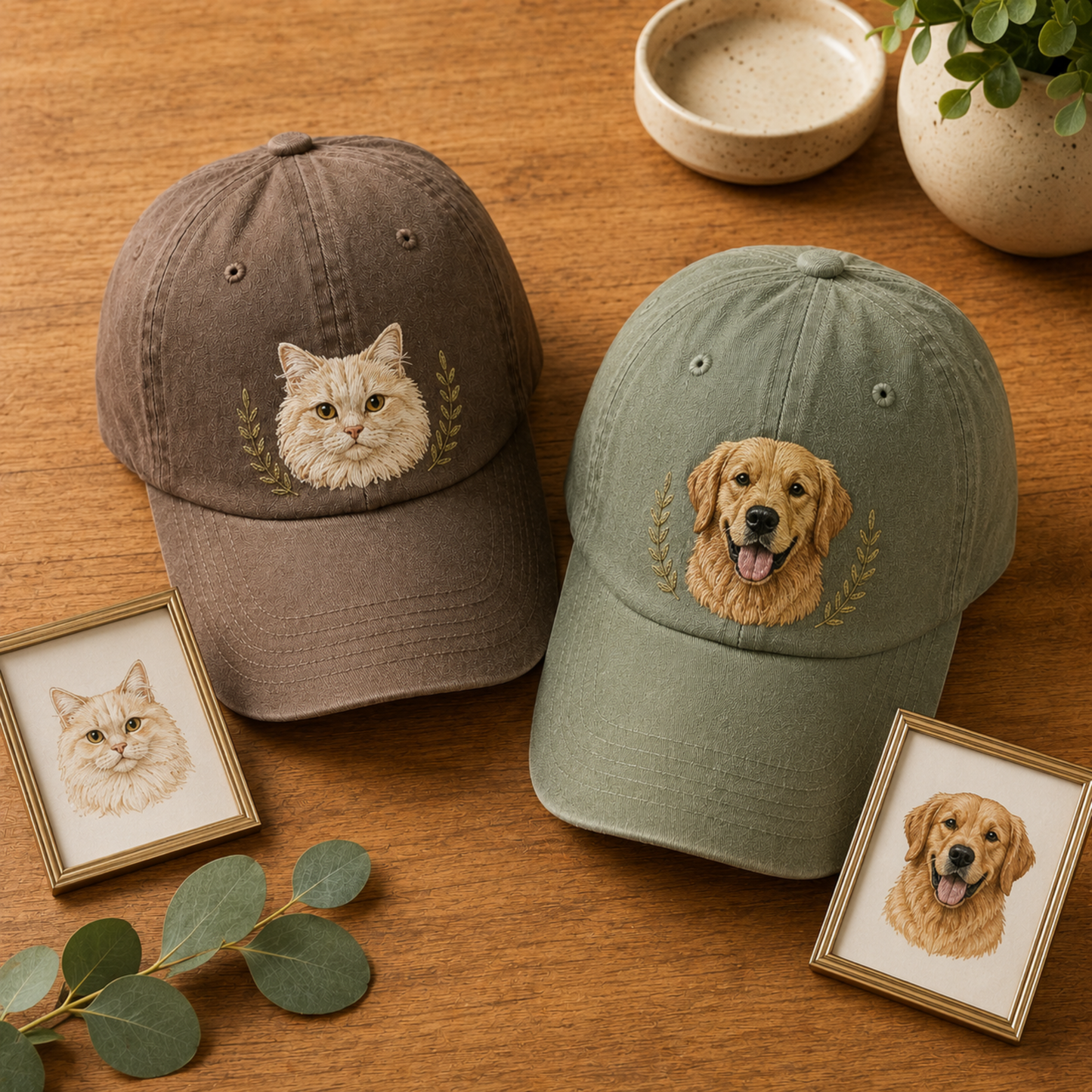 Personalized Dog Embroidered Vintage Hat, Custom Pet Photo Hat, Dog Dad Gift THUC99