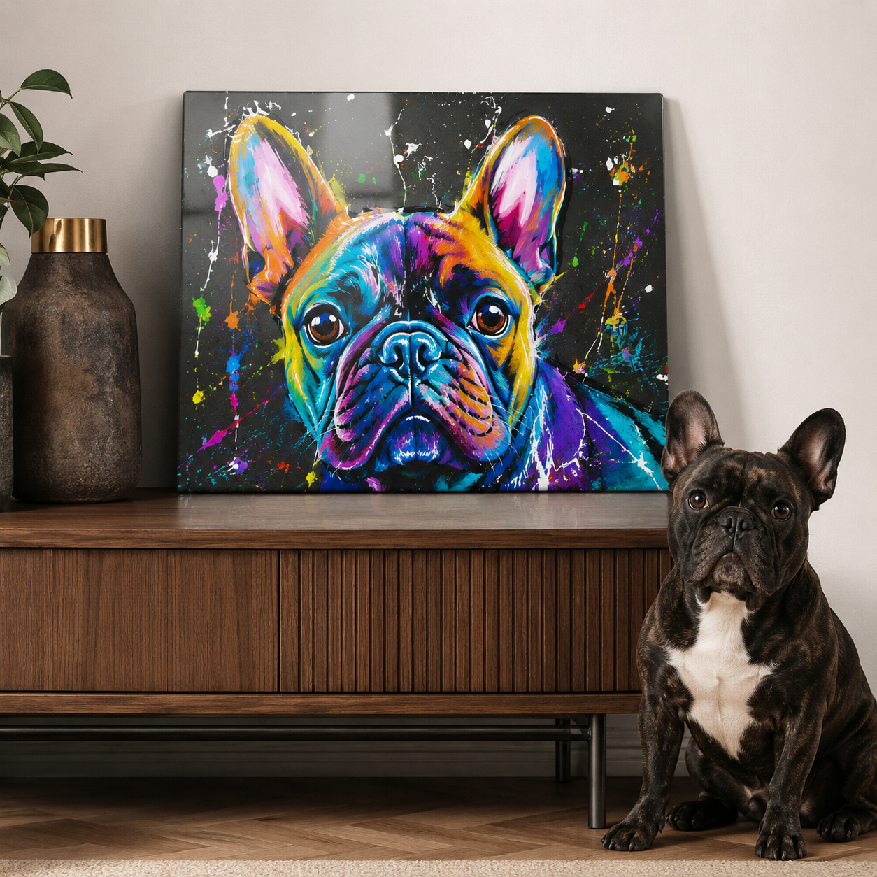 Custom Pet Metal Print – Personalized Dog Portrait Wall Decor Gift For Animal Lover THUC99