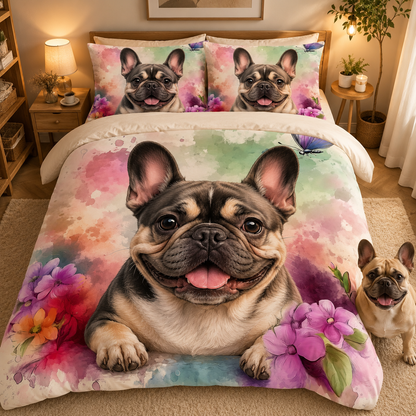 Personalized Pet Bedding Set, Custom Dog Photo Sheet Or Duvet Cover THUC99