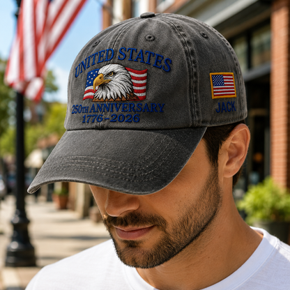 1776–2026 America Semiquincentennial Embroidered Vintage Baseball Cap for Patriots THUC99