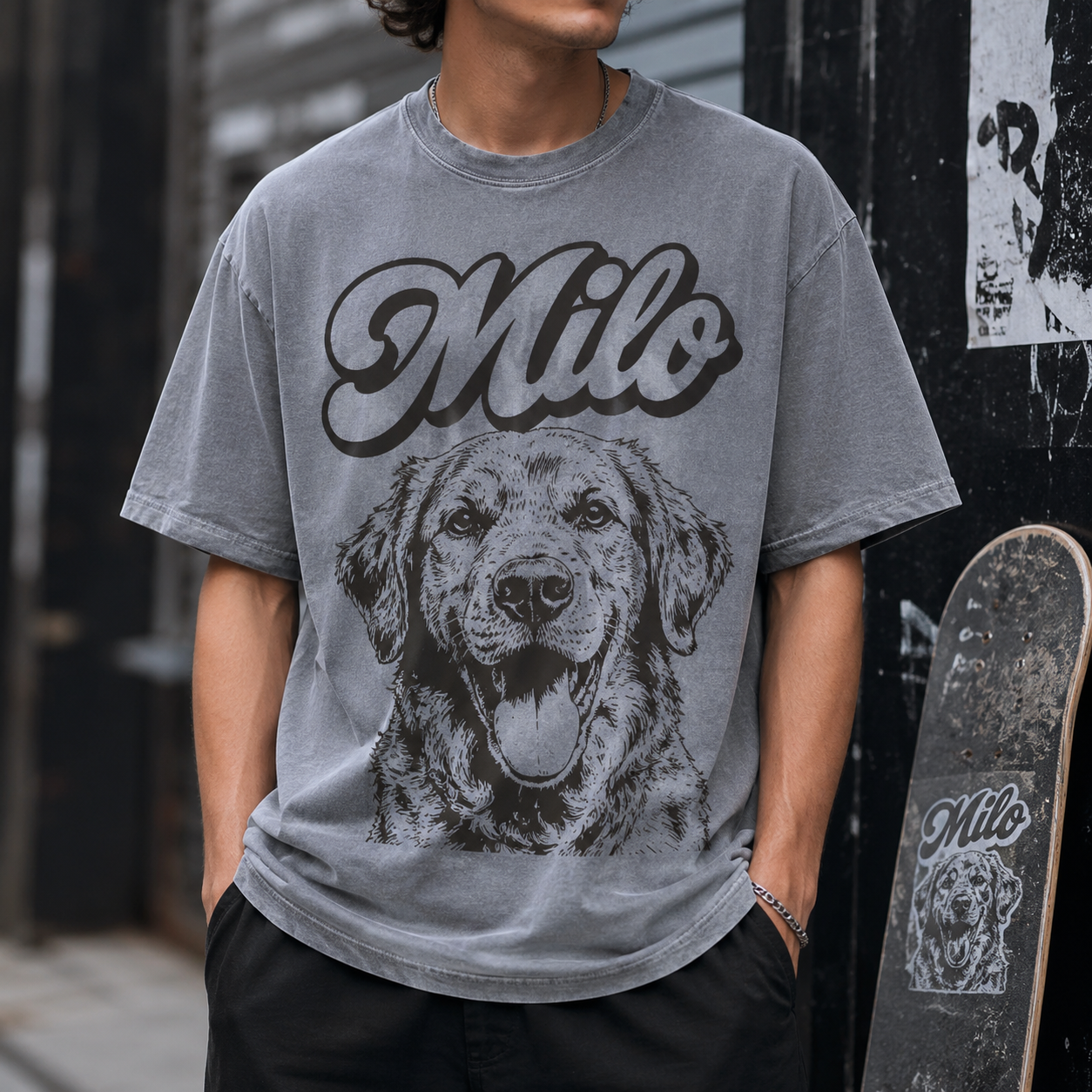 Custom Photo Dog Vintage Wash T-Shirt, Personalized Pet Lover Gift | Dog Lover Shirt THUC99