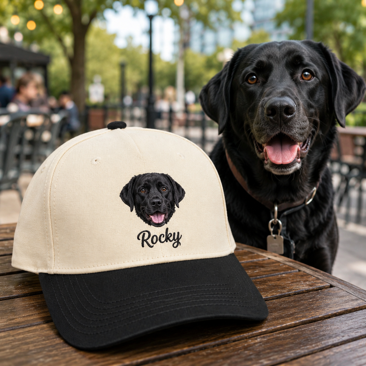 Personalized Dog Face Hat, Custom Embroidered Pet Portrait Hat, Memorial Gift THUC99