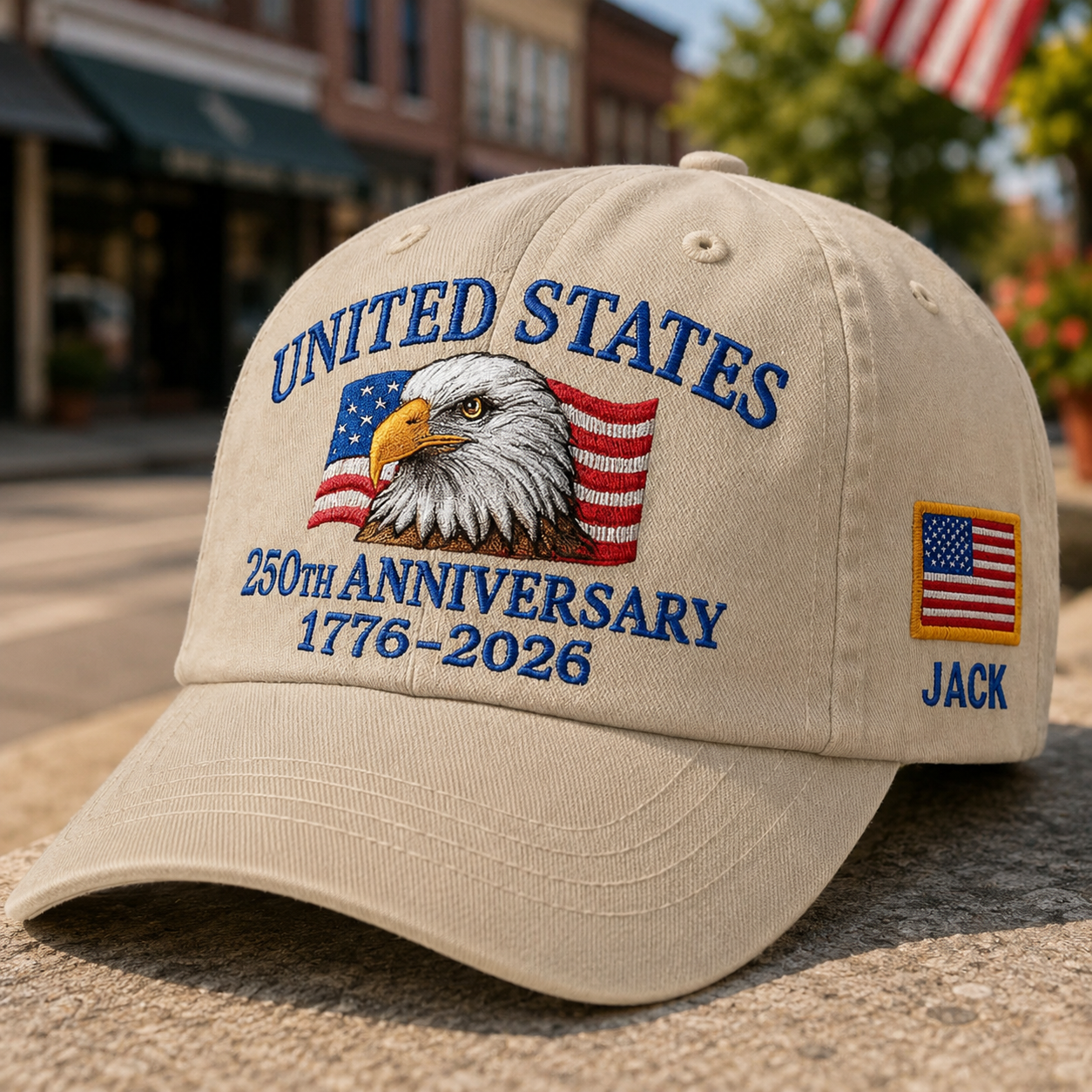 USA 250th Anniversary Gift Embroidered Vintage Hat for Independence Day Celebrations THUC99