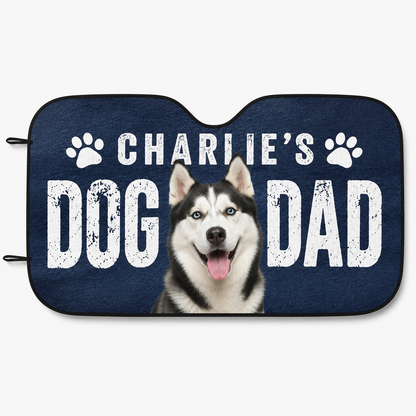 Custom Dog Car Sun Shade, Personalized Pet Photo Dog Mom Gift for Car THUC99