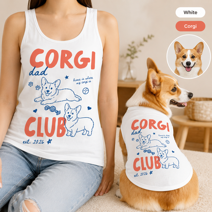 Custom Dog Photo Women’s Summer Tank Top and Pet Tank Top Matching Set THUC99