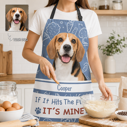 Custom Dog Face Apron Personalized Photo Apron, Funny Pet Lover Kitchen Gift for Dog Mom and Dog Dad THUC99